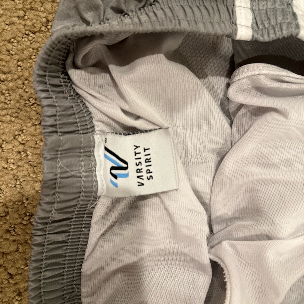 Grey Varsity Spirit Cheer shorts (with liner)